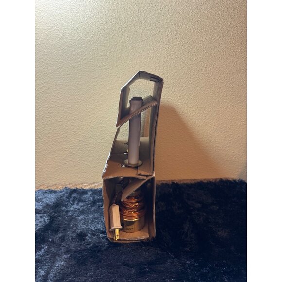 Vintage Brass Electric Candlestick Lamps Set Of 3 With White  New In Package - Picture 6 of 7